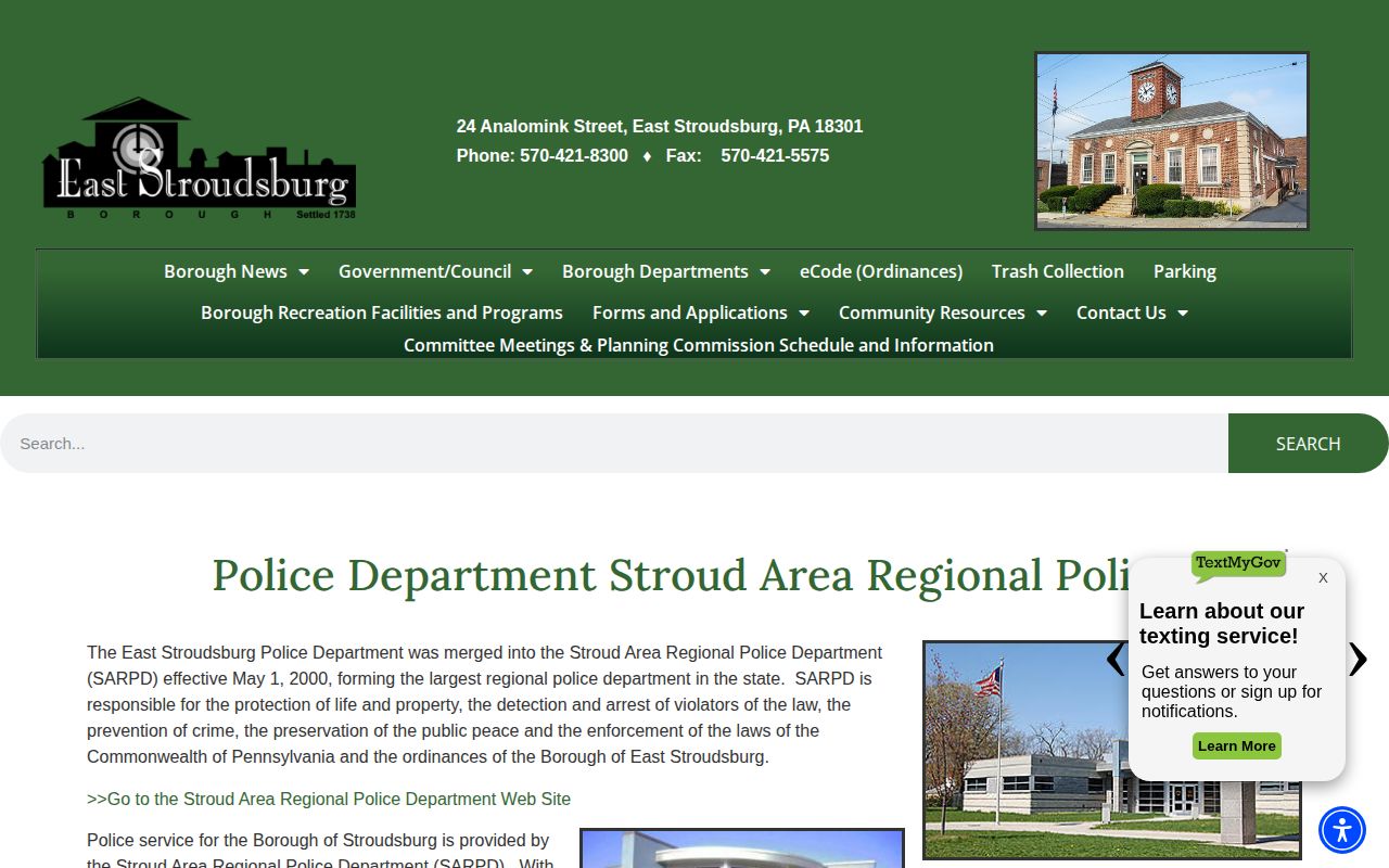 Monroe County East Stroudsburg regional police contact and arrest record source